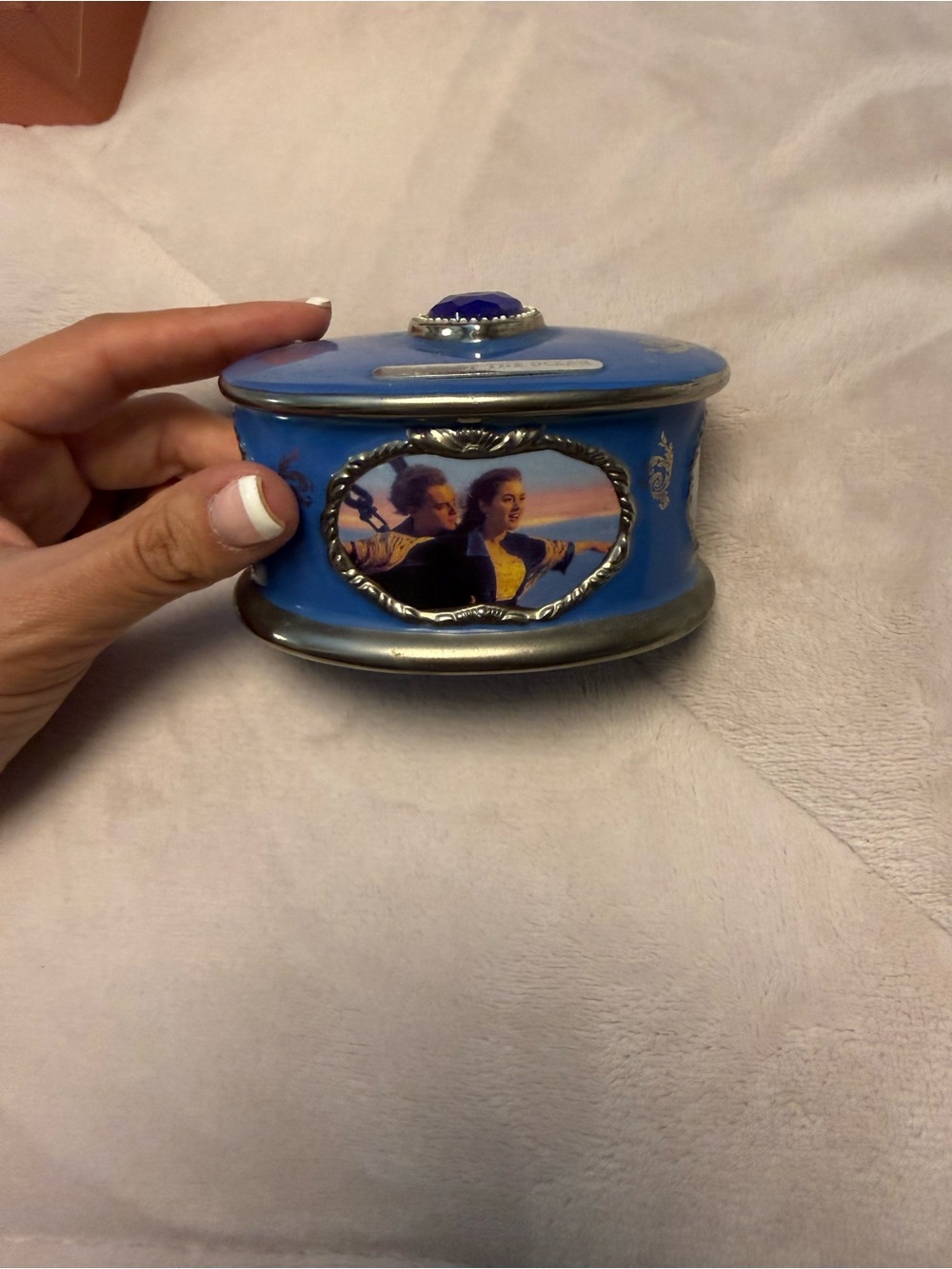 Titanic Decorative Music Jewelry Box with Gem Accent